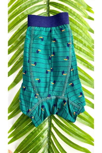 NİVEMESHOME 4480 ERKEK LYCRALI  COTTON BOXER YEŞİL DESENLİ L BERRAK