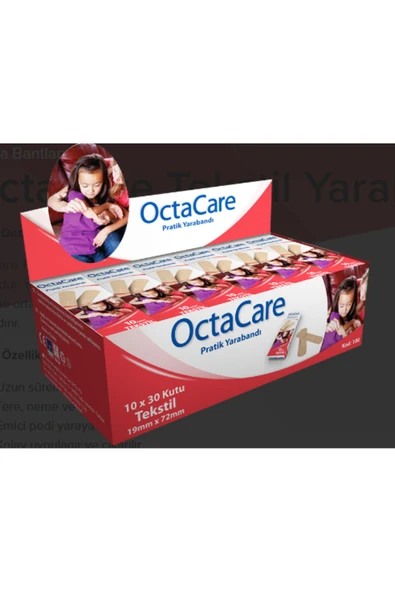 medikaltec OctaCare Tekstil Yarabandı 19 mm x 72 mm 10 Adet x 30 Kutu