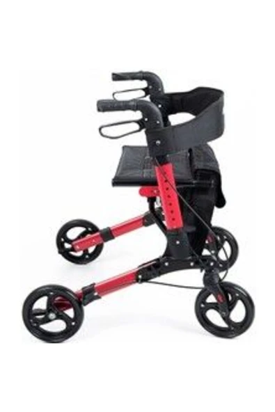 medikaltec Comfort Plus DM-9102 Kırmızı Lüx Alüminyum Rolatör ürün görseli