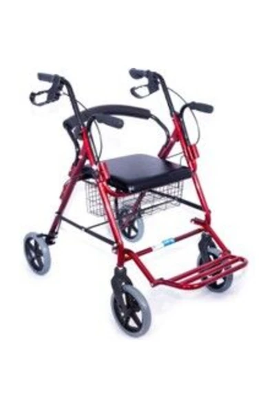 medikaltec Ayak Pedallı Alüminyum Rolatör Yürüteç - Tekerlekli Sandalye Gibi Kullanma Imkanı ürün görseli