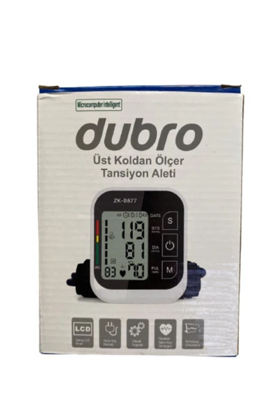DUBRO Dijital Üst Koldan Ölçer Tansiyon Aleti Zk-b877 Kol Pilli ürün görseli 1