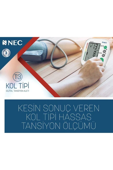 medikaltec NEC-T3 Kol Tipi Dijital Tansiyon Aleti - Resim 2