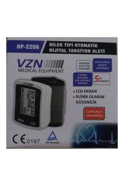 medikaltec Bp-2206 Bilekten Tam Otomatik Tansiyon Aleti ürün görseli 1