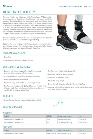 medikaltec Rebound Foot-Up Düşük Ayak Bilekliği-Ayakkabı LARGE/XLARGE - Resim 3