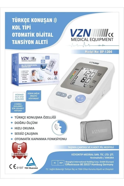 medikaltec 1304 Kol Tipi Koldan Ölçer Otomatik Dijital Tansiyon Aleti 5 Yıl Garantili ürün görseli 1