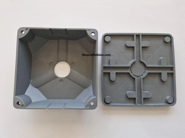 RBOX WX8 Juncition Duvar Buatı Kamera Montaj Buat Muhafaza Kutusu Taban Dahil Büyük Boy Koyu Gri - Resim 2