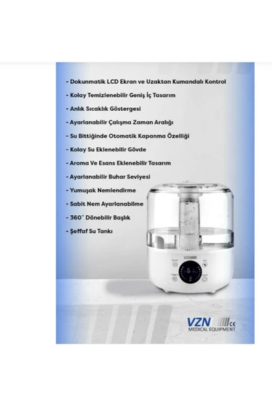 medikaltec Hava Nemlendirici Buhar Makinesi MS-008D - 3