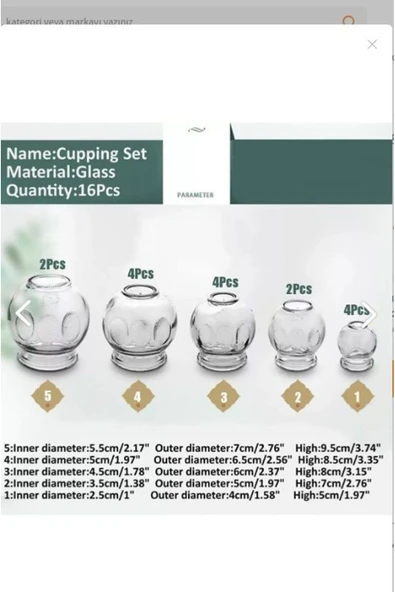medikaltec Cam Masaj Kupa Seti 16 Adet 4 Pcs 1 - Resim 3