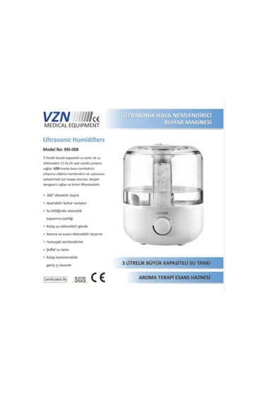 medikaltec Hava Nemlendirici Buhar Makinesi MS-008 - 3