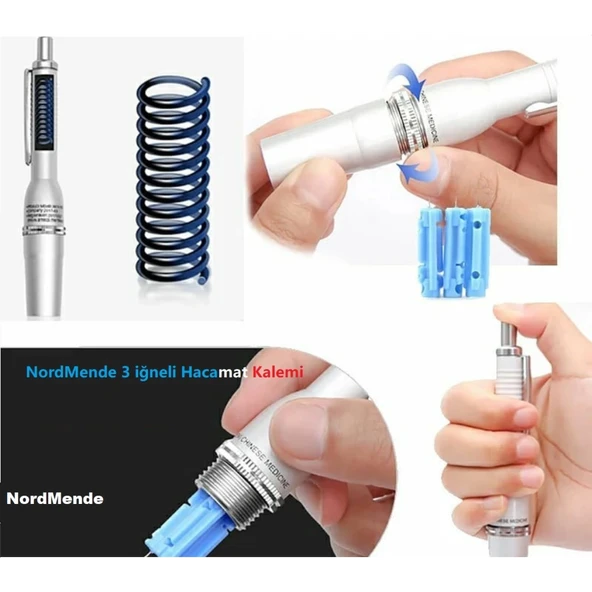 Hacamat Kalemi 3 İğneli 100  İğne Hediye ürün görseli 1