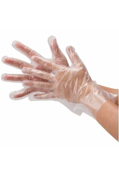 medikaltec 6 Paket Şeffaf Eldiven 100x6 Toplam 600 Adet Large (l ) Poşet Eldiven Kullan At ürün görseli 1