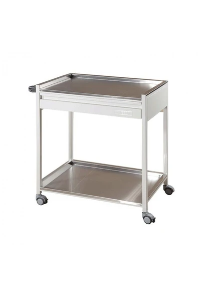 medikaltec Paslanmaz Çelik Üst Ve Alt Tezgah Çekmece Cihaz Arabası ürün görseli