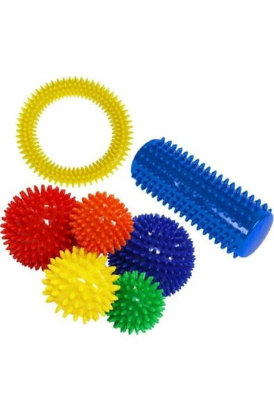 MAXİ Dikenli Masaj Top, Rulo Çember Set 7li Set - Resim 2