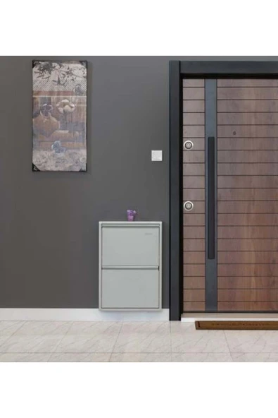 medikaltec 2’li Metal Ayakkabılık (Gri) | Göz Alıcı Tasarım ve Pratiklik - Resim 3