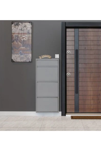 medikaltec 3’lü Ekstra Metal Ayakkabılık (gri) | Kullanışlı, Sağlam Ve Şık - Resim 3