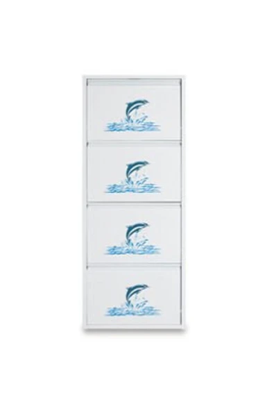 medikaltec 4’lü Metal Ayakkabılık (Beyaz-Yunus) | Günlük Kullanım İçin İdeal - Resim 2