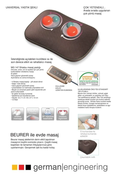 medikaltec Boyun Masaj Aleti Boyun Masaj Aleti Beurer MG 147 - Resim 3