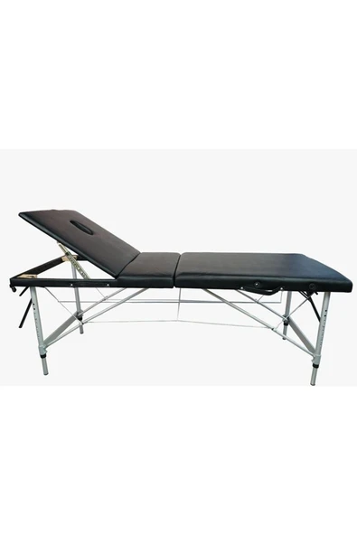 medikaltec Siyah Alüminyum Masaj Masası İthal - Resim 4
