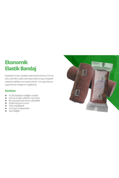 medikaltec Ekonomik Elastik Bandaj 12cm x 3,5m 1 Adet ürün görseli