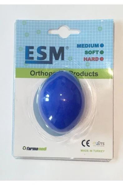 CCMED Slikon Rehabilitasyon Stres Topu El Parmak Egzersiz Stres Topu (mavi) - Resim 2