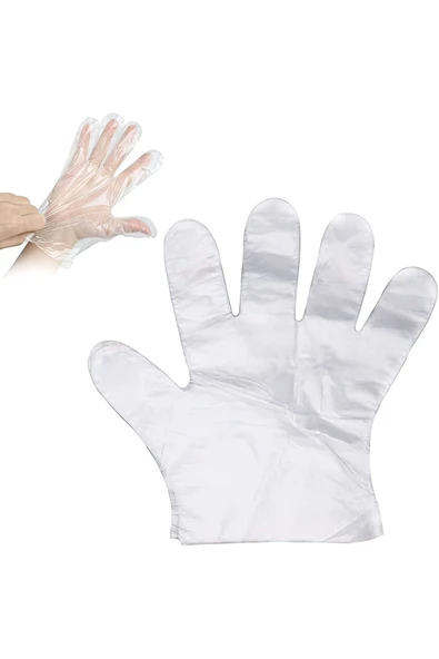 medikaltec 100 Adet Tek Kullanımlık Temizlik Pastane Eldiveni Poşet Şeffaf Eldiven Pet Eldiven 1 Paket ürün görseli