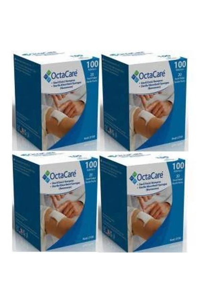 medikaltec Octacare Steril Emici Kompres Gazlı Bez 7,5X7,5Cm 400 Adet - 1