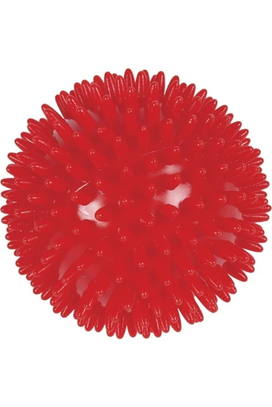 teknotrust Kırmızı El Egzersiz Masaj Ve Duyu Topu, Yumuşak Dikenli Top Kırmızı Renk 9 Cm - Resim 2