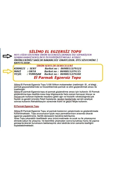 sema karakoç El Bilek Parmak Güçlendirme Silikon Fizik Tedavi Topu 3 'lü Set - Resim 4