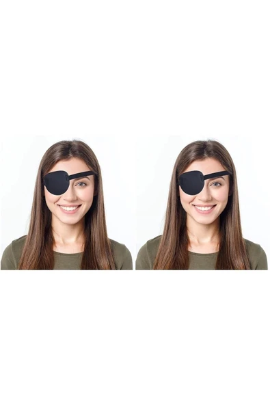 Nikadu 2 ADET Göz Kapama Bandı - Tek Göz Korsan Bandı Standart-unisex - 4