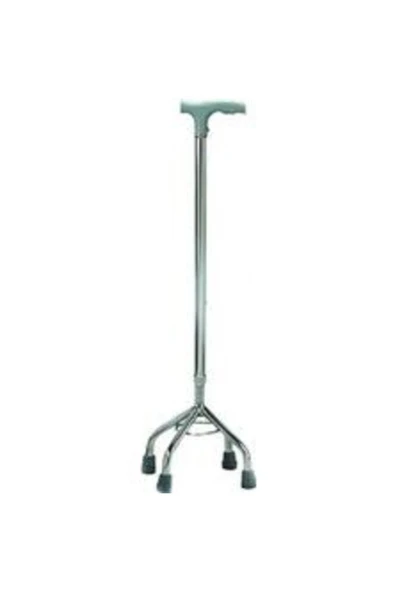 medikaltec Ithal 4 Ayaklı Tripot Baston Tripod Medikal Dört Ayaklı Yürüme Değneği Hasta Bastonu - 1