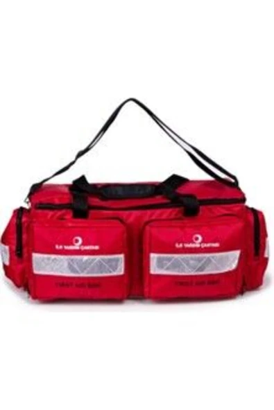 medikaltec Ilk Yardım Çantası 2 Çepli Büyük Boy Kırmızı Uyumlu ürün görseli 1