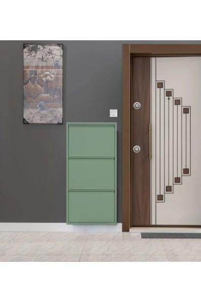 medikaltec 3’lü Metal Ayakkabılık (Yeşil) | Göz Alıcı Tasarım ve Pratiklik ürün görseli