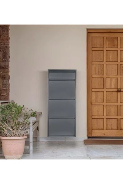 medikaltec 3’lü Metal Ayakkabılık Ekstra (Antrasit) | Fonksiyonel ve Estetik Görünüm ürün görseli 1