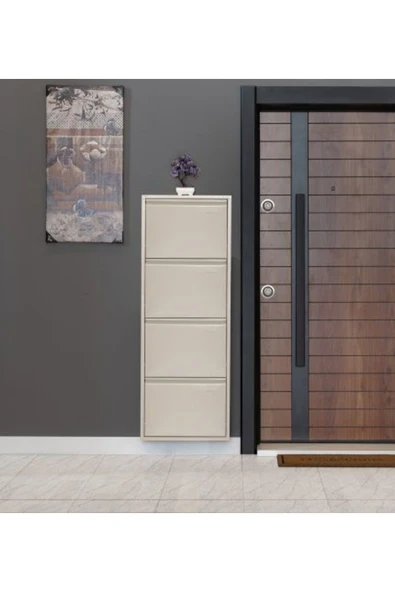 medikaltec 4’lü Metal Ayakkabılık (Krem) | Fonksiyonel ve Estetik Görünüm - Resim 2