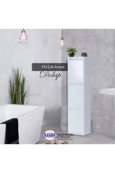 medikaltec Çok Amaçlı Dolap Beyaz 3’lü | Ev ve Ofisler İçin Uygun Seçim - Resim 3