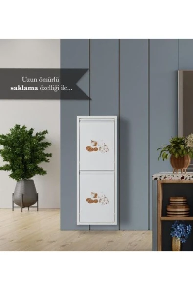 medikaltec Çok Amaçlı Erzak Dolabı Beyaz 2’li | Günlük Kullanım İçin İdeal - Resim 3