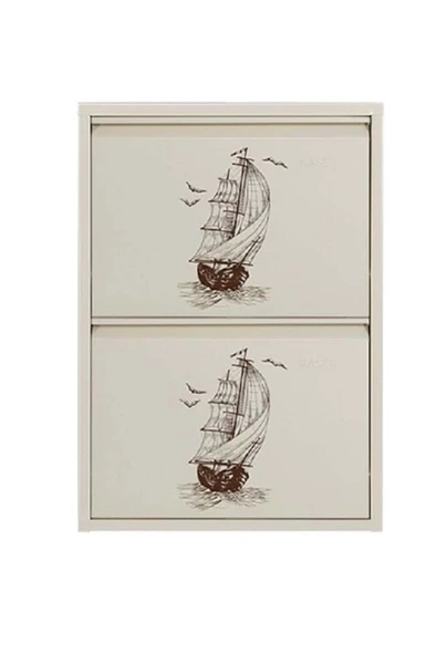 medikaltec 2’li Metal Ayakkabılık (Krem-Gemi) | Dar Alanlar İçin Akıllı Çözüm ürün görseli