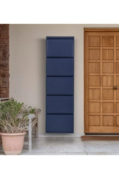 medikaltec 5’li Metal Ayakkabılık (Antrasit) | Şık Görünüm ve Geniş Depolama - Resim 3