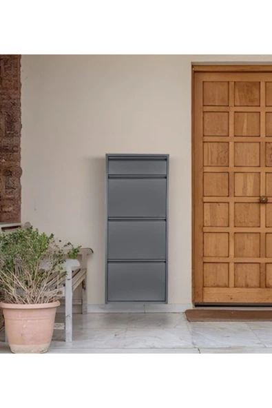 medikaltec 3’lü Metal Ayakkabılık Ekstra (Antrasit) | Fonksiyonel ve Estetik Görünüm - Resim 2