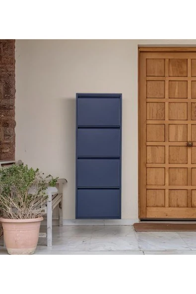 medikaltec 4’lü Metal Ayakkabılık (Antrasit) | Modern Tasarım ve Geniş İç Hacim ürün görseli