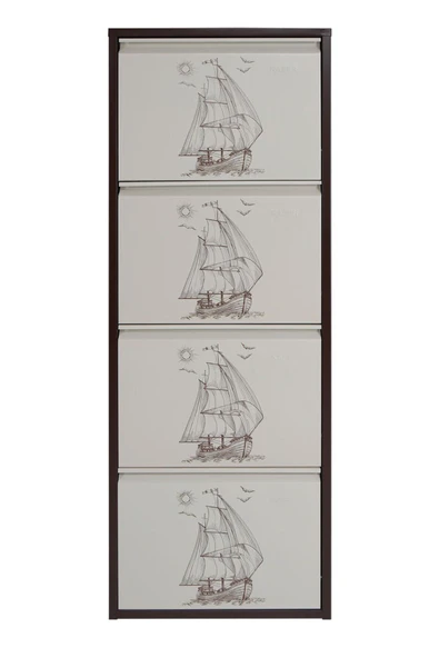 medikaltec 4’lü Metal Ayakkabılık (Kahve-Krem-Gemi) | Dar Alanlar İçin Akıllı Çözüm - Resim 3