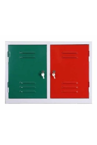 KamusalMarket Narkotik Ilaç Dolabı 50x60x20 Cm Toksin Ilaç Dolabı Eczane Kırmızı Yeşil Dolap Yönetmelige Uygun