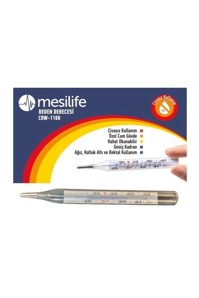 Mesilife Crw-1108 Civasız Cam Beden Derecesi Ateş Ölçer ürün görseli