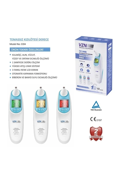 VZN Alın Ve Kulak Için Temazsız Ateş Ölçer ürün görseli