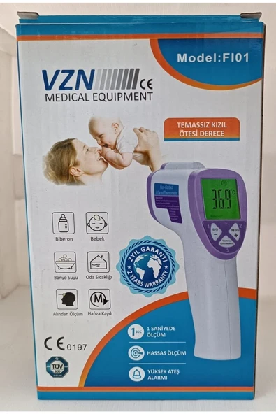 MEDITERIAN Vzn Temassız Ateş Ölçer Kızılötesi Temassız Ateş Ölçer ürün görseli