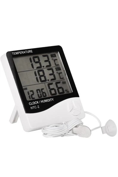 medikaltec Vzn Htx-2 Dijital Isı Nem Ölçer/Termometre İç Dış Ortam Ölçümü - 1