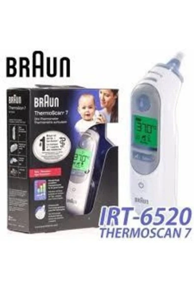MEDİKALCİM Braun 6520 İrt Thermoscan 7 Braun Kulaktan Ateş Ölçer ürün görseli