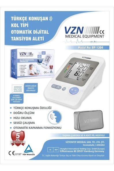 MEDİKALCİM 1304 Kol Tipi Koldan Ölçer Otomatik Dijital Tansiyon Aleti 5 Yıl Garantili ürün görseli 1