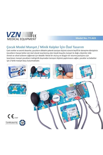 VZN Çocuk Tansiyon Aleti Steteskopu - Resim 2