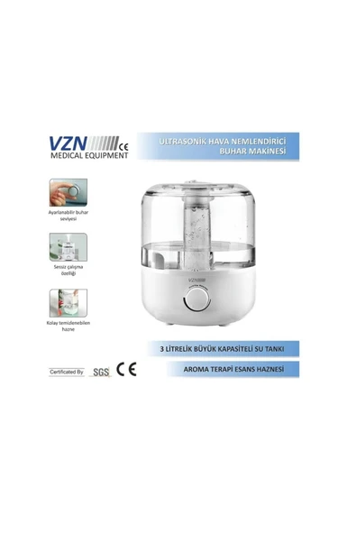VZN Ultrasonik Hava Nemlendirici Buhar Makinesi ürün görseli 1